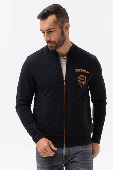 OMBRE Bluza sport bomber cu fermoar Barbati