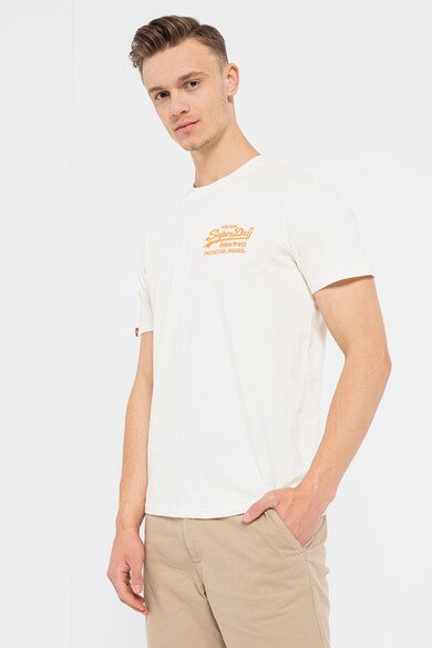 SUPERDRY Tricou cu imprimeu logo si decolteu la baza gatului Vintage Barbati