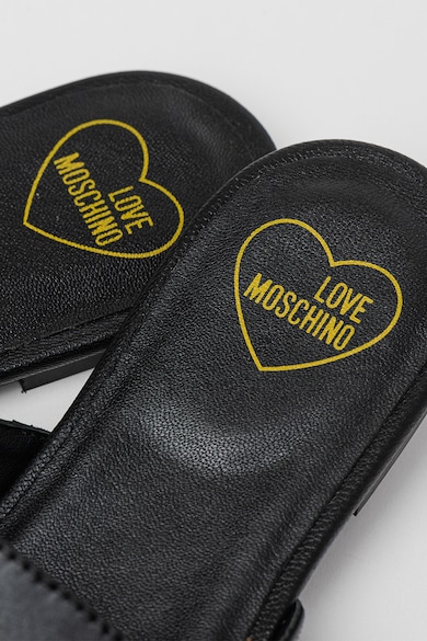 Love Moschino Кожени мокасини с лого Жени
