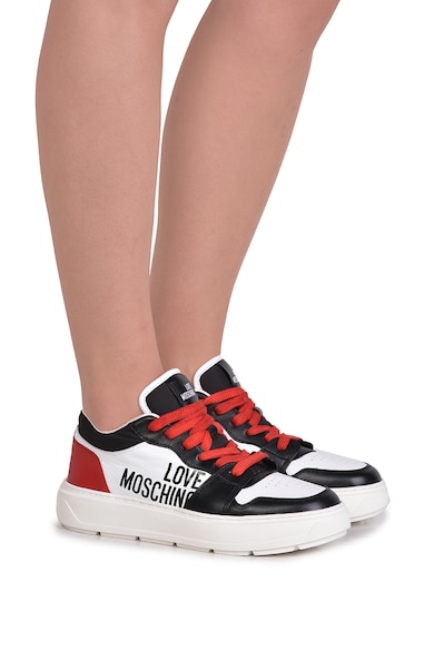 Love Moschino Logós bőrsneaker női