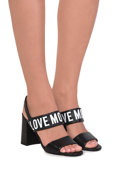 Love Moschino Кожени сандали с лого Жени