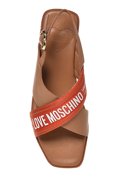 Love Moschino Сандали с отворена пета и лого Жени