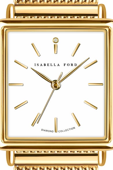 Isabella Ford Часовник от неръждамеа стомана с един диамант Жени