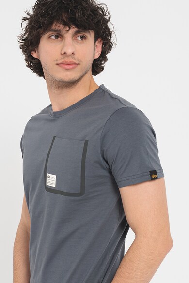 ALPHA INDUSTRIES Памучна тениска с джоб на гърдите Мъже