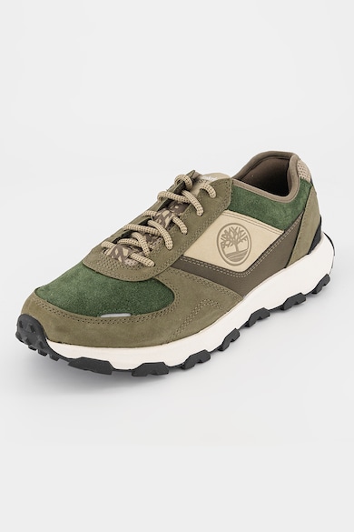 Timberland Pantofi sport din piele si piele intoarsa cu model colorblock Winsor Park Ox Barbati