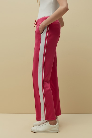 OVS Pantaloni sport cu croiala dreapta si segmente laterale contrastante Femei