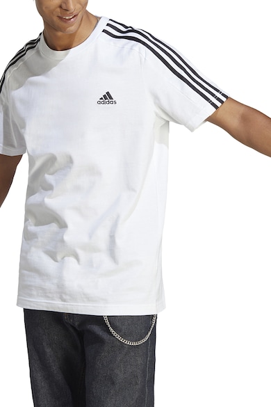 adidas Sportswear Essentials pamutpóló ikonikus csíkokkal férfi
