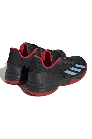 adidas Performance Pantofi cu garnituri din piele ecologica pentru tenis Courtflash Baieti