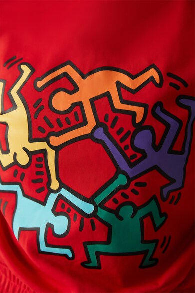 Penti Hanorac crop cu imprimeu Keith Haring Femei