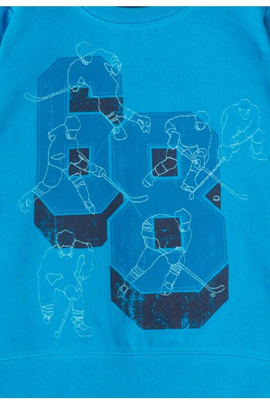 Esprit Bluza sport albastra cu imprimeu si broderie Baieti