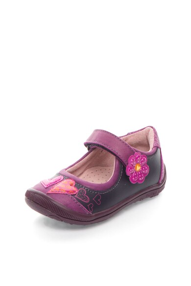 Lea Lelo Pantofi Mary Jane violet cu roz de piele Fete