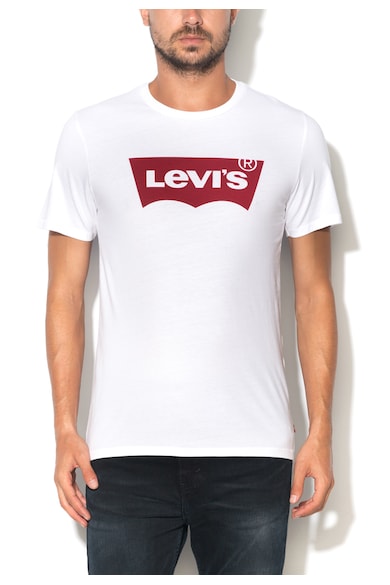 Levi's Бяла тениска с червено лого Мъже