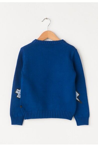 Little Eleven Paris Детски тъмносин плетен пуловер Момчета