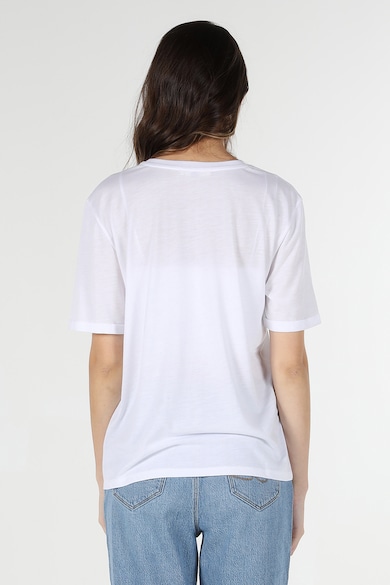 COLIN'S Kerek nyakú póló fényes hatású mintával női