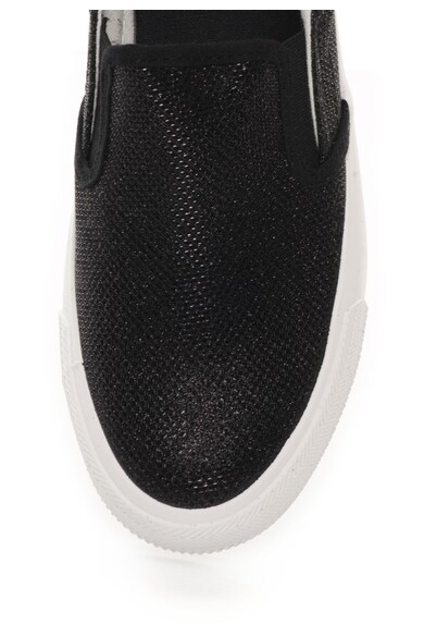 Big Star Pantofi slip-on negri stralucitori Femei