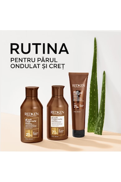 Redken Sampon profesional  All Soft Mega Curls cu Aloe Vera pentru parul ondulat si cret foarte uscat, 300ml Femei