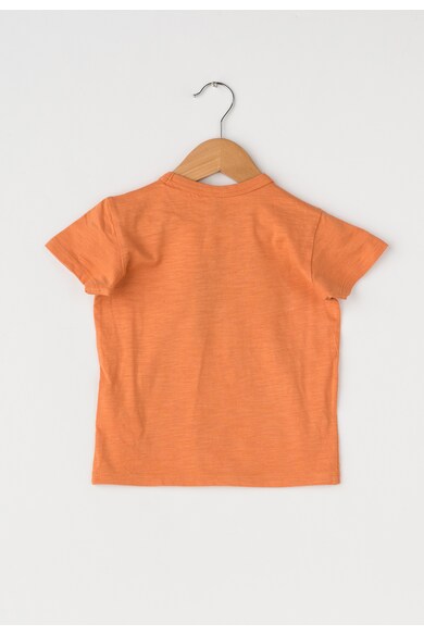 United Colors of Benetton Tricou oranj stins cu imprimeu frontal Baieti