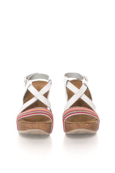 Zee Lane Sandale wedge albe de piele Femei