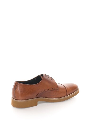 Zee Lane Pantofi maro caramel de piele cu aplicatie cap-toe Barbati