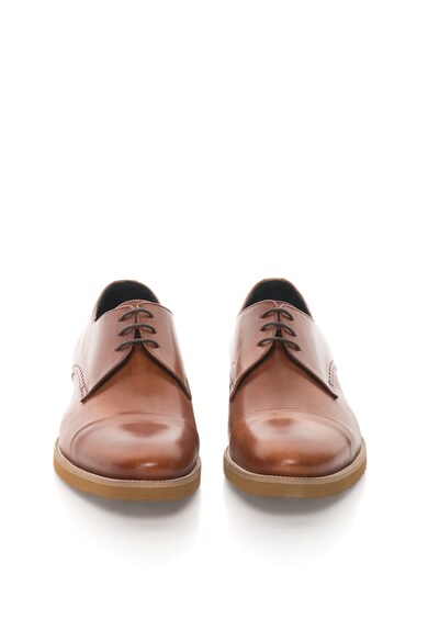 Zee Lane Pantofi maro caramel de piele cu aplicatie cap-toe Barbati