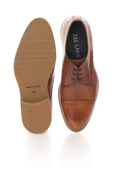 Zee Lane Pantofi maro caramel de piele cu aplicatie cap-toe Barbati