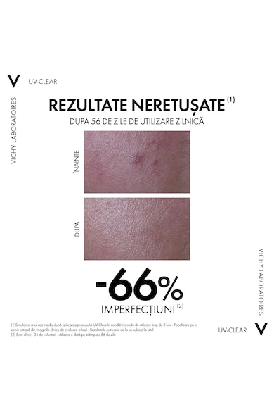 Vichy Fluid protectie solara pentru ten gras cu tendinta acneica SPF 50+  Capital Soleil UV Clear, 40ml Femei