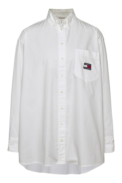 Camasa supradimensionata de bumbac organic - Alb