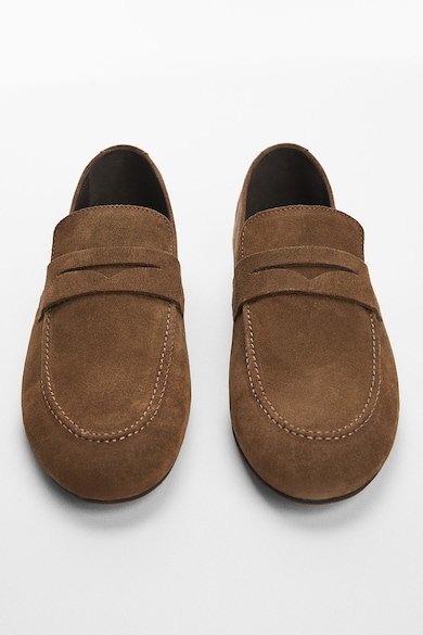 Mango Pantofi loafer din piele intoarsa Soft Barbati