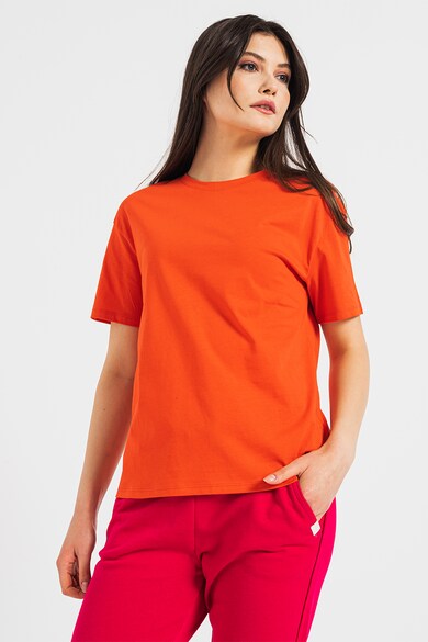 Tricou din bumbac cu decolteu la baza gatului United Colors of Benetton ...