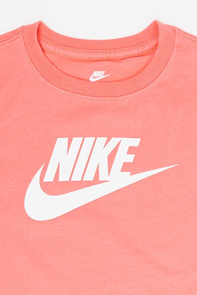 Nike Къса памучна тениска с лого Момичета