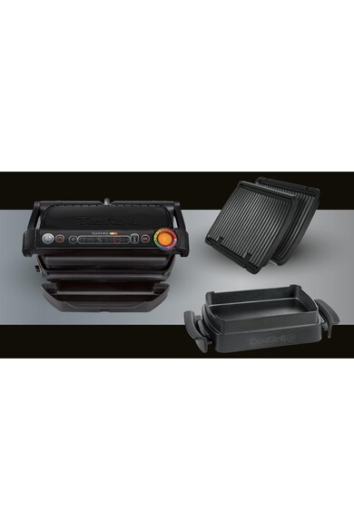 Tefal Gratar electric  OptiGrill , 2000W, 6 programe automate de gatit, Senzor automat pentru gatit, Placi detasabile, Negru Femei