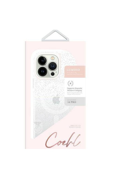uniq Husa de protectie  Coehl Lumino pentru iPhone 14 Pro, Sparkling Silver Femei