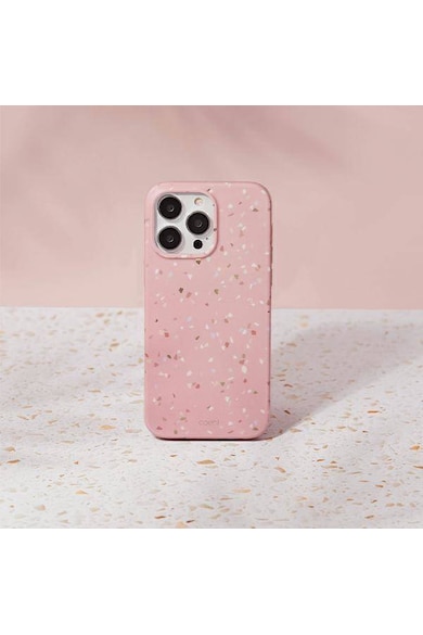 uniq Husa de protectie  Coehl Terrazzo pentru iPhone 14 Pro Max, Coral Pink Femei