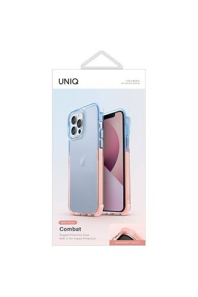 uniq Husa de protectie  Combat Duo pentru iPhone 13 Pro Max, Blue-Pink Femei