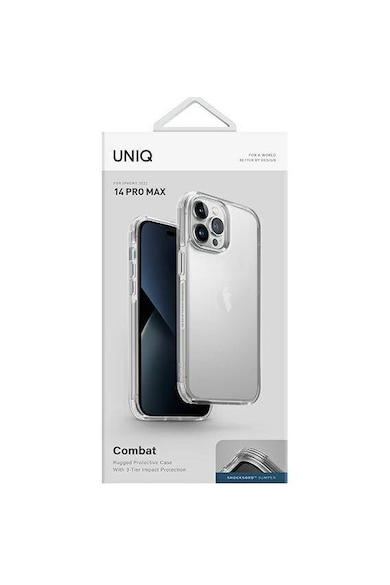 uniq Husa de protectie  Combat pentru iPhone 14 Pro Max, Crystal Clear Femei