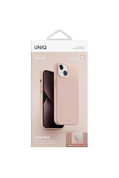 uniq Husa de protectie  Lino Hue Magclick pentru iPhone 14 Plus, Blush Pink Femei