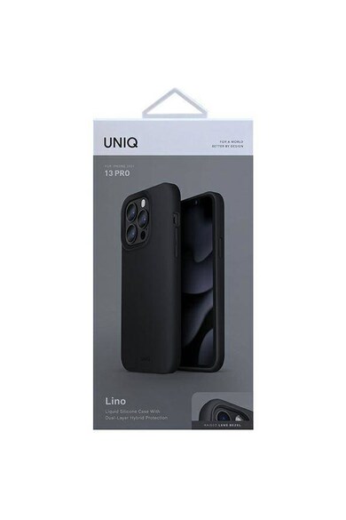 uniq Husa de protectie  Lino pentru iPhone 13 Pro /13, Ink Black Femei