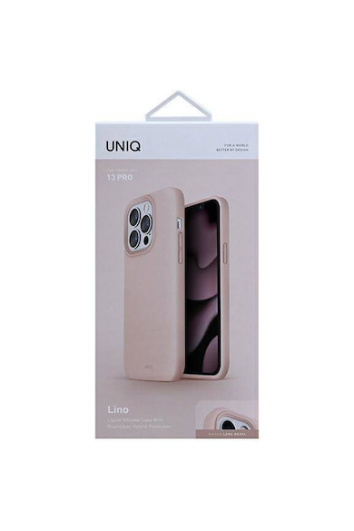 uniq Husa de protectie  Lino pentru iPhone 13 Pro /13, Blush Pink Femei