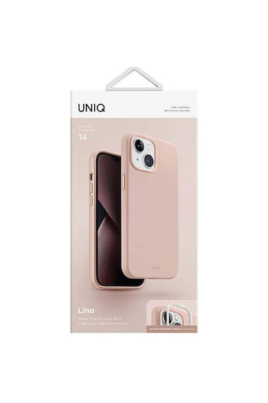 uniq Husa de protectie  Lino pentru iPhone 14, Blush Pinkt Femei