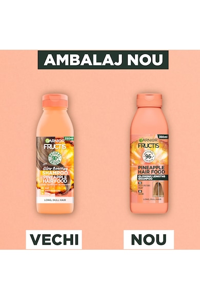 Garnier Шампоан  Fructis Hair Food Pineapple, За блясък, За дълга коса без обем, 350 мл Жени