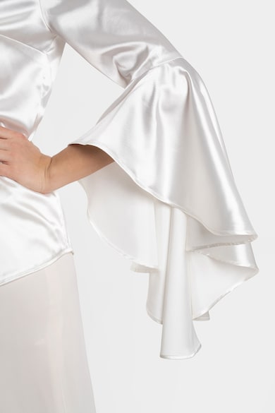 SILVY ROWSON Сатинирана риза с асиметрични ръкави Жени