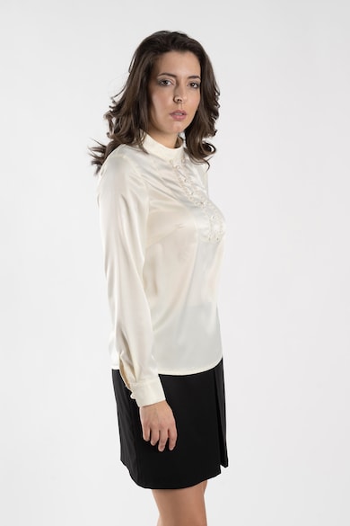 SILVY ROWSON Сатинирана блуза със синтетични перли Жени