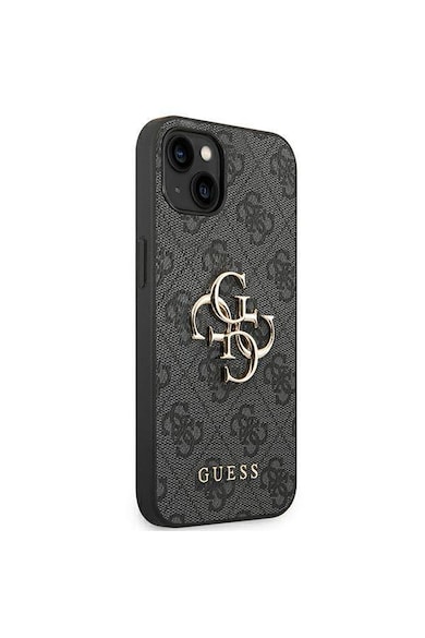 GUESS Husa de protectie  cu logo metalic PU 4G pentru iPhone 14 Plus, Gri Femei