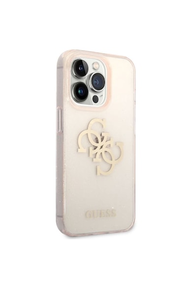 GUESS Husa de protectie  TPU Big 4G Full Glitter pentru iPhone 14 Pro Max, Auriu Femei