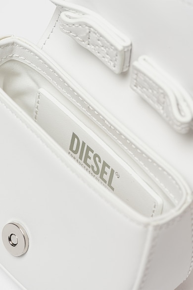 Diesel Geanta crossbody din piele cu logo metalic Femei
