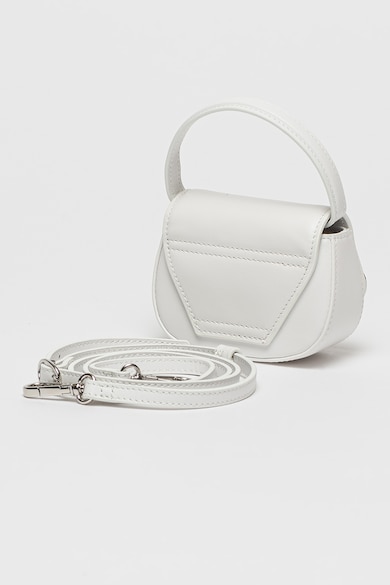 Diesel Geanta crossbody din piele cu logo metalic Femei