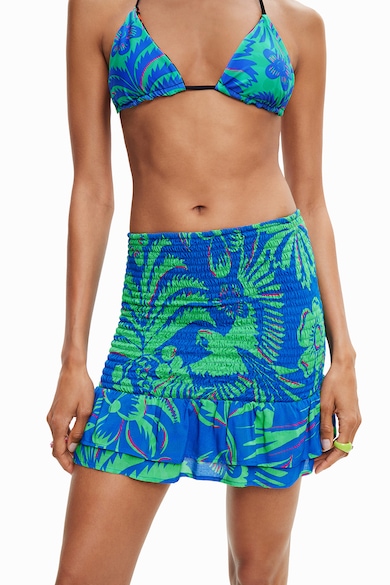 DESIGUAL Fusta mini cu imprimeu tropical pentru plaja Milos Femei