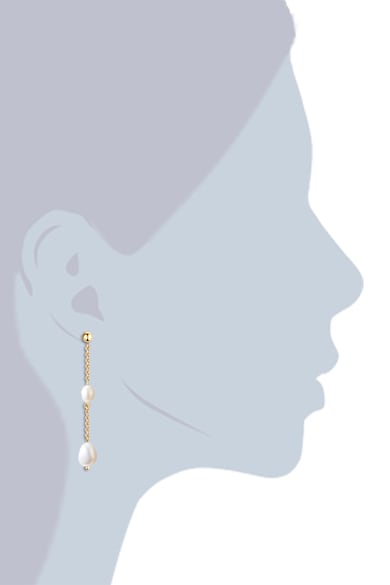 Perldor 14 karátos aranybevonatú fülbevaló gyöngyökkel női
