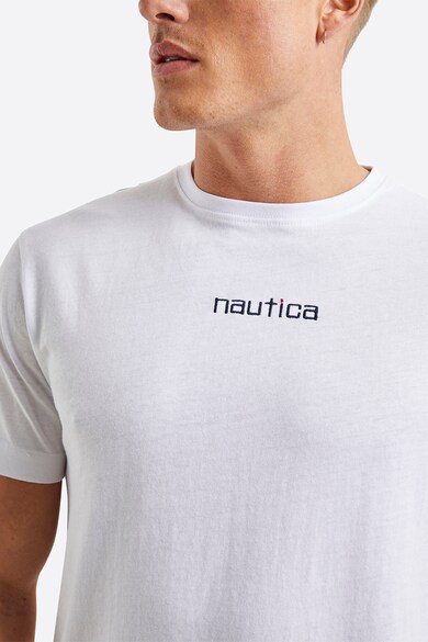 Nautica Памучна тениска Hatton с лого Мъже