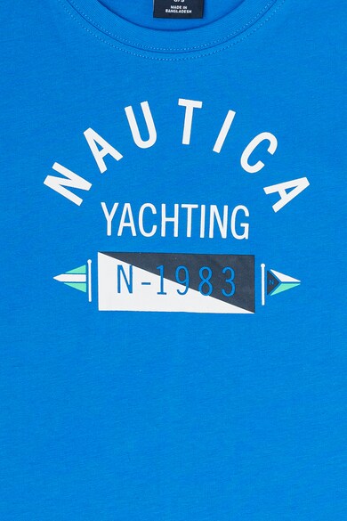 Nautica Памучна тениска Levison с лого Момчета